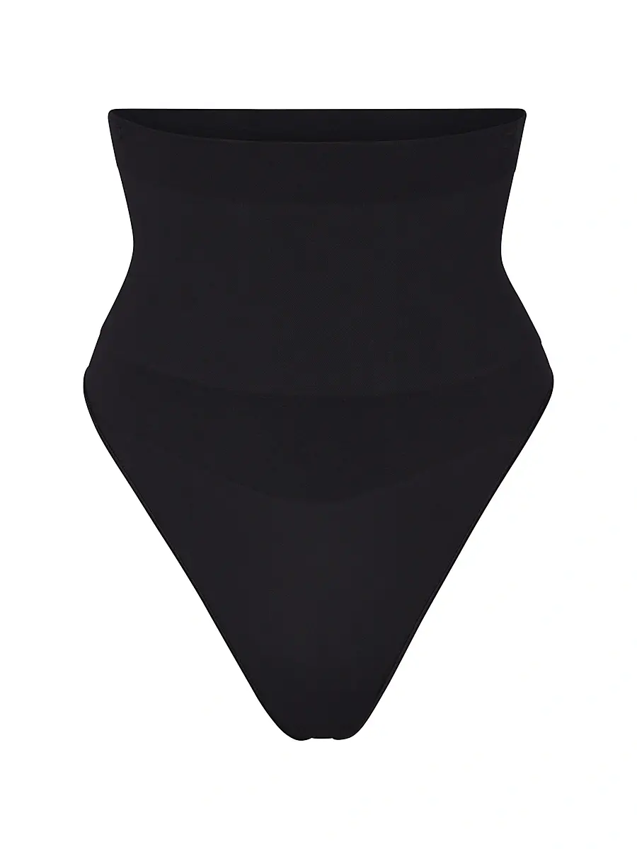 Skims Women's Core Control Thong - Onyx | Image 1 Skims Women's Core Control Thong - Onyx | Image 1