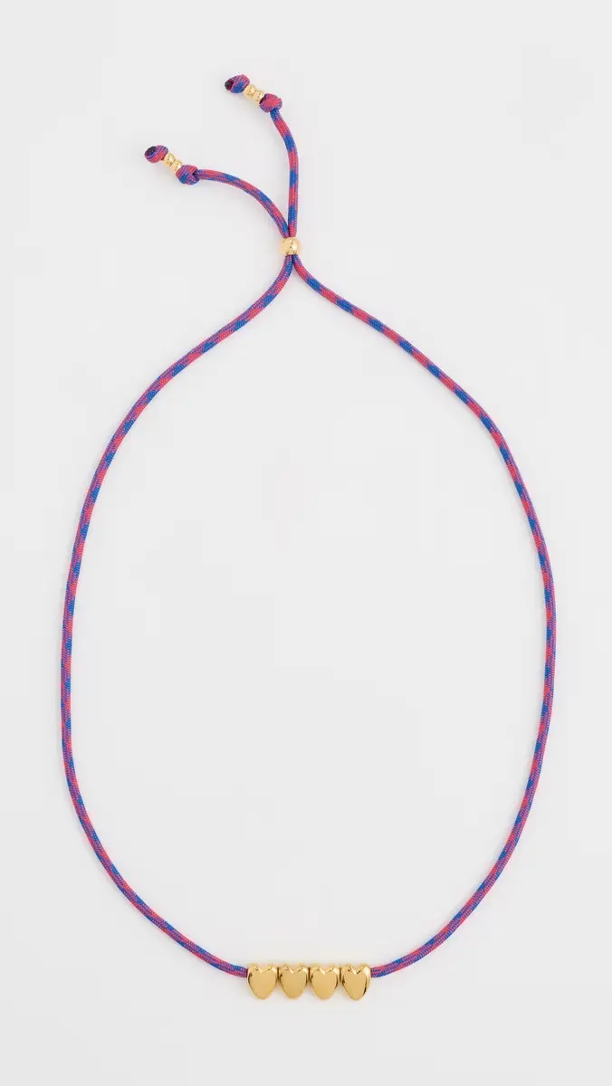 Logan Tay Gold Heart Paracord Necklace | Thumbnail 2 Logan Tay Gold Heart Paracord Necklace | Thumbnail 2