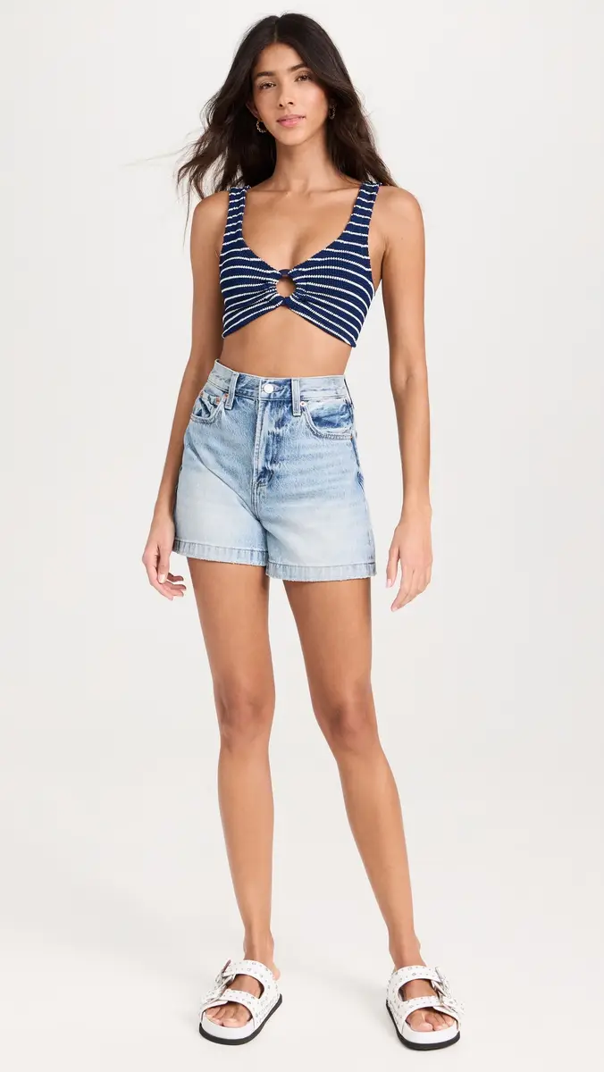 Hunza G Nadine Bikini Navy/White One Size | Thumbnail 5
