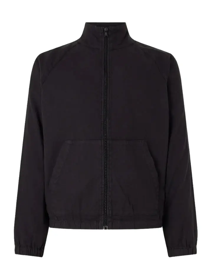 Linen-Blend Blouson Jacket