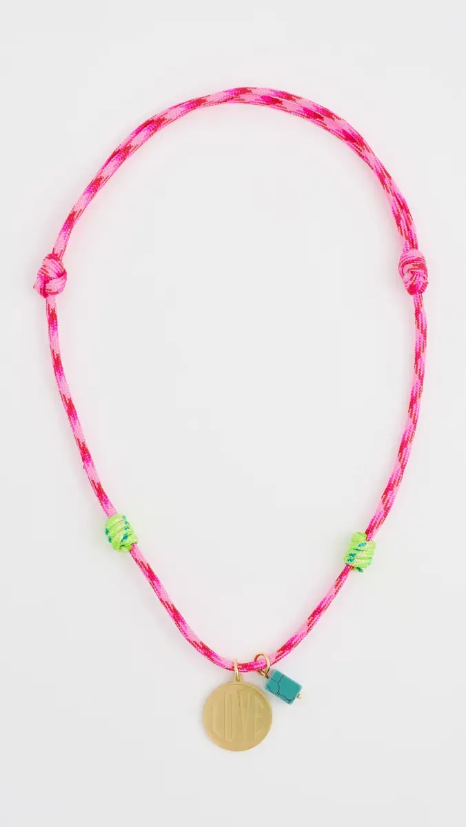 Logan Tay Dark Pink Love Rope Necklace | Thumbnail 2 Logan Tay Dark Pink Love Rope Necklace | Thumbnail 2