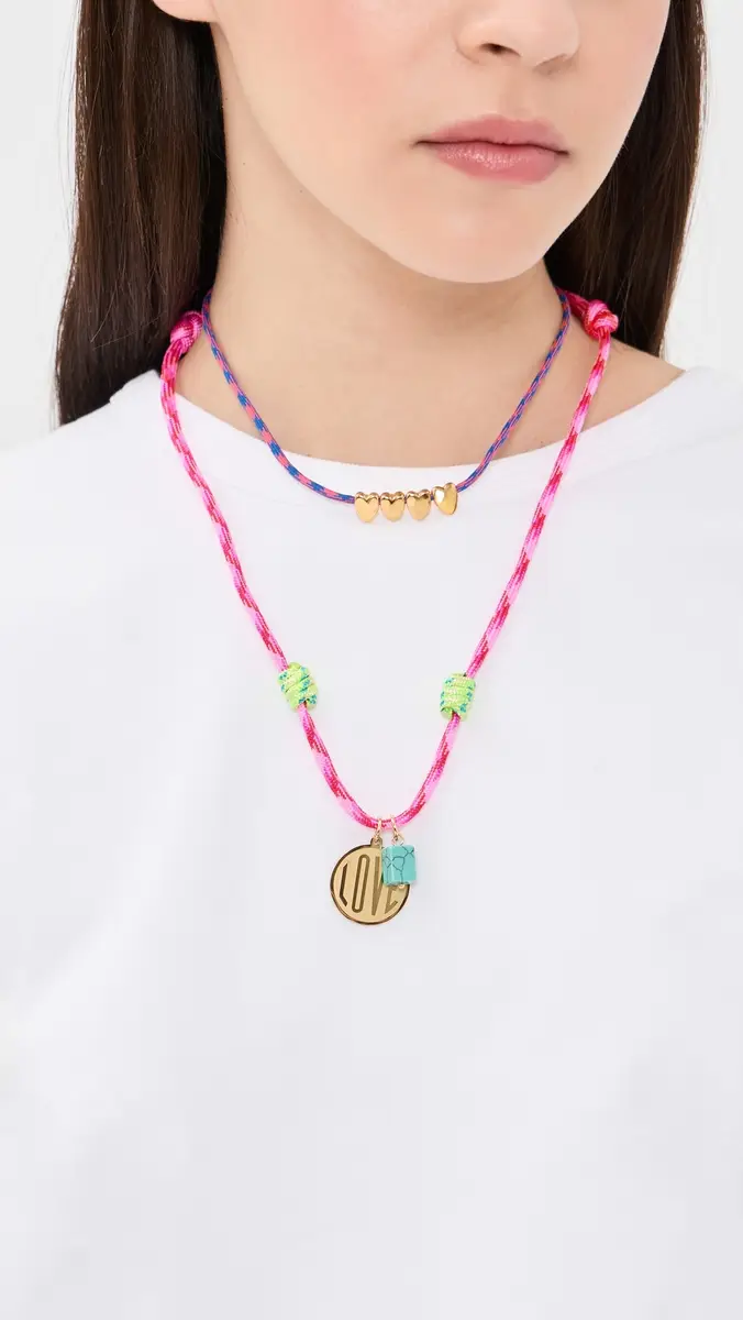 Logan Tay Dark Pink Love Rope Necklace | Thumbnail 3 Logan Tay Dark Pink Love Rope Necklace | Thumbnail 3