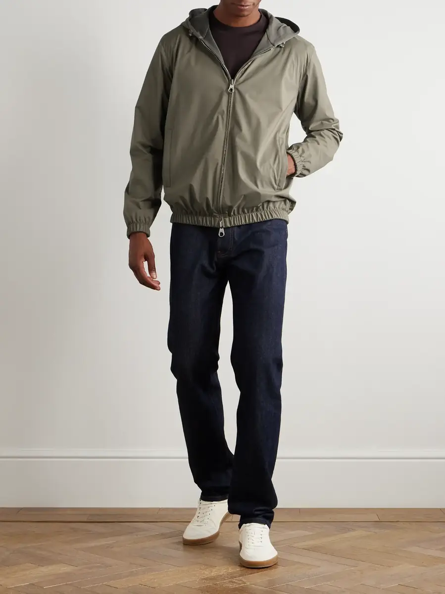 Loro Piana Reversible Storm System® Windmate® Shell and Cashmere Hooded Bomber Jacket | Thumbnail 2 Loro Piana Reversible Storm System® Windmate® Shell and Cashmere Hooded Bomber Jacket | Thumbnail 2