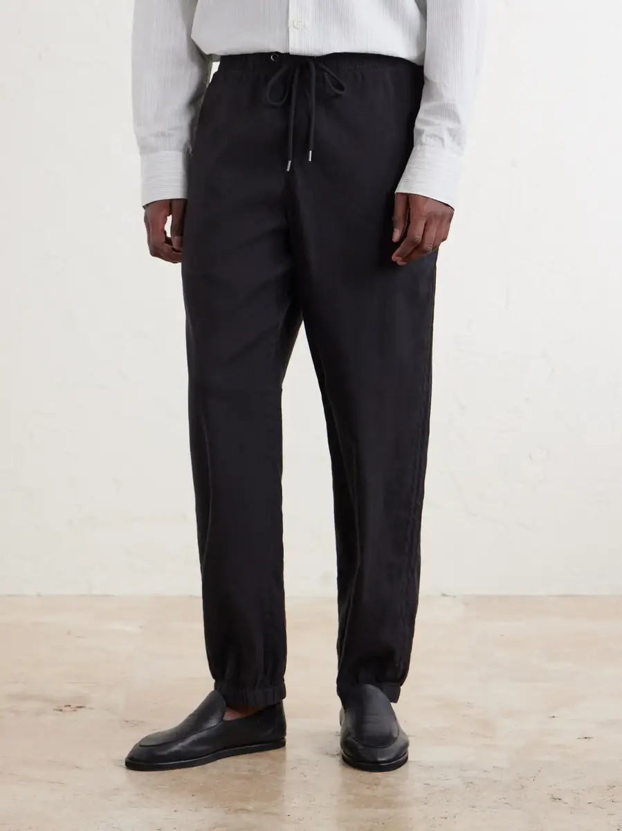 James Perse Straight-Leg Linen-Blend Canvas Drawstring Trousers | Thumbnail 3 James Perse Straight-Leg Linen-Blend Canvas Drawstring Trousers | Thumbnail 3