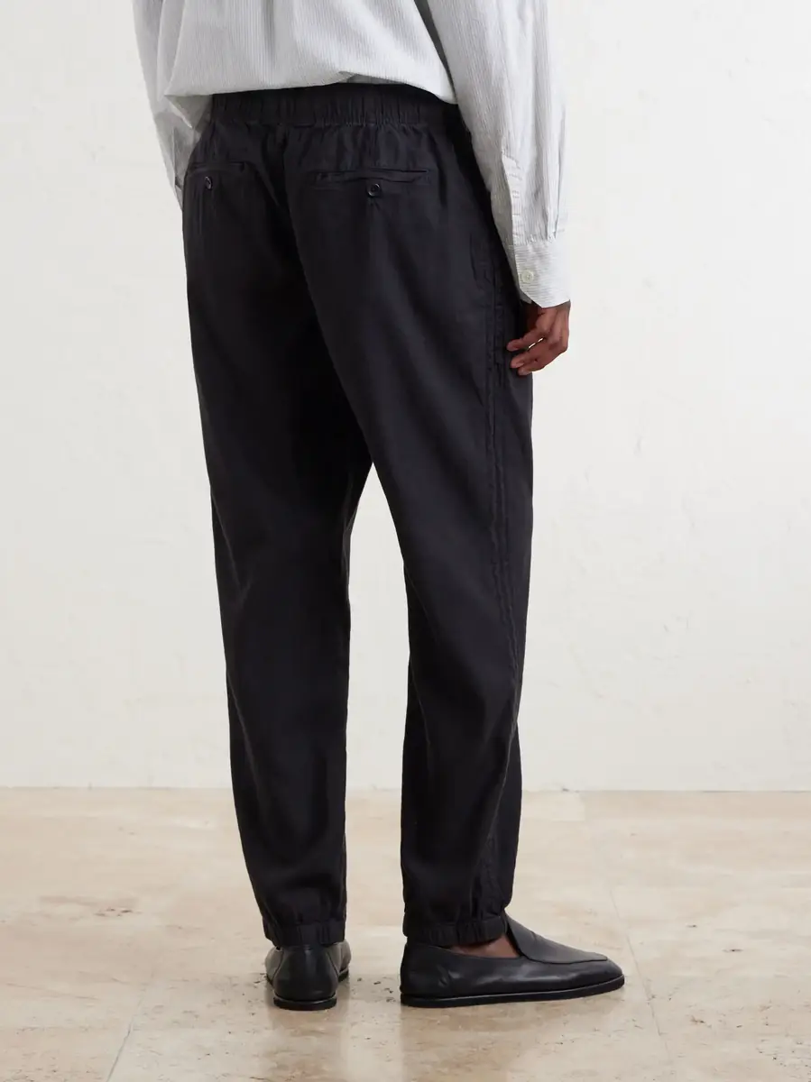 James Perse Straight-Leg Linen-Blend Canvas Drawstring Trousers | Thumbnail 4 James Perse Straight-Leg Linen-Blend Canvas Drawstring Trousers | Thumbnail 4