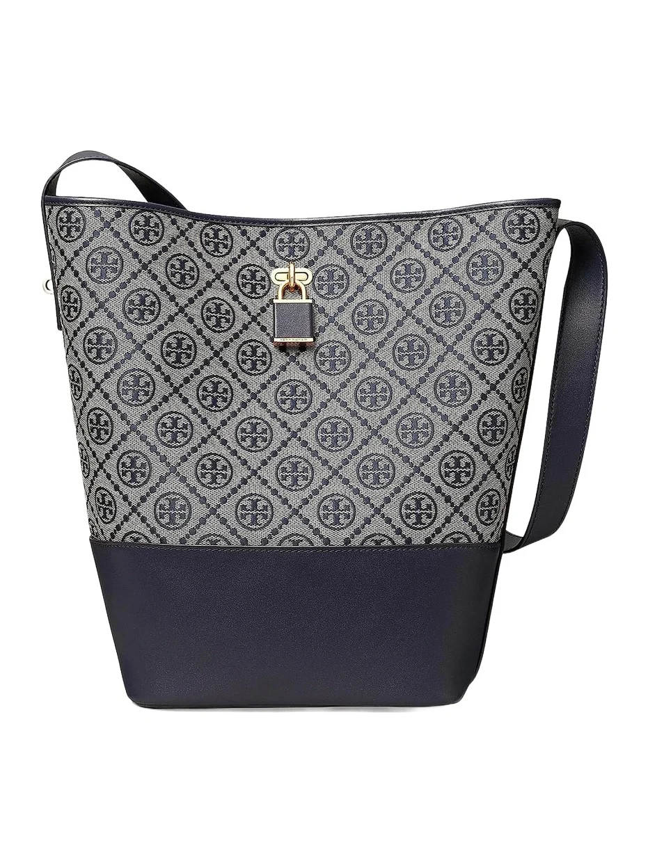 Women's Lock T Monogram Slim Bucket Bag Women's Lock T Monogram Slim Bucket Bag