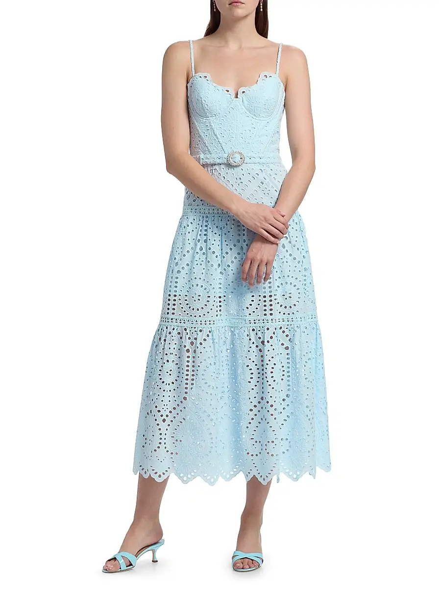 Generation Love Women's Zuria Cotton Eyelet Maxi Dress | Thumbnail 3 Generation Love Women's Zuria Cotton Eyelet Maxi Dress | Thumbnail 3