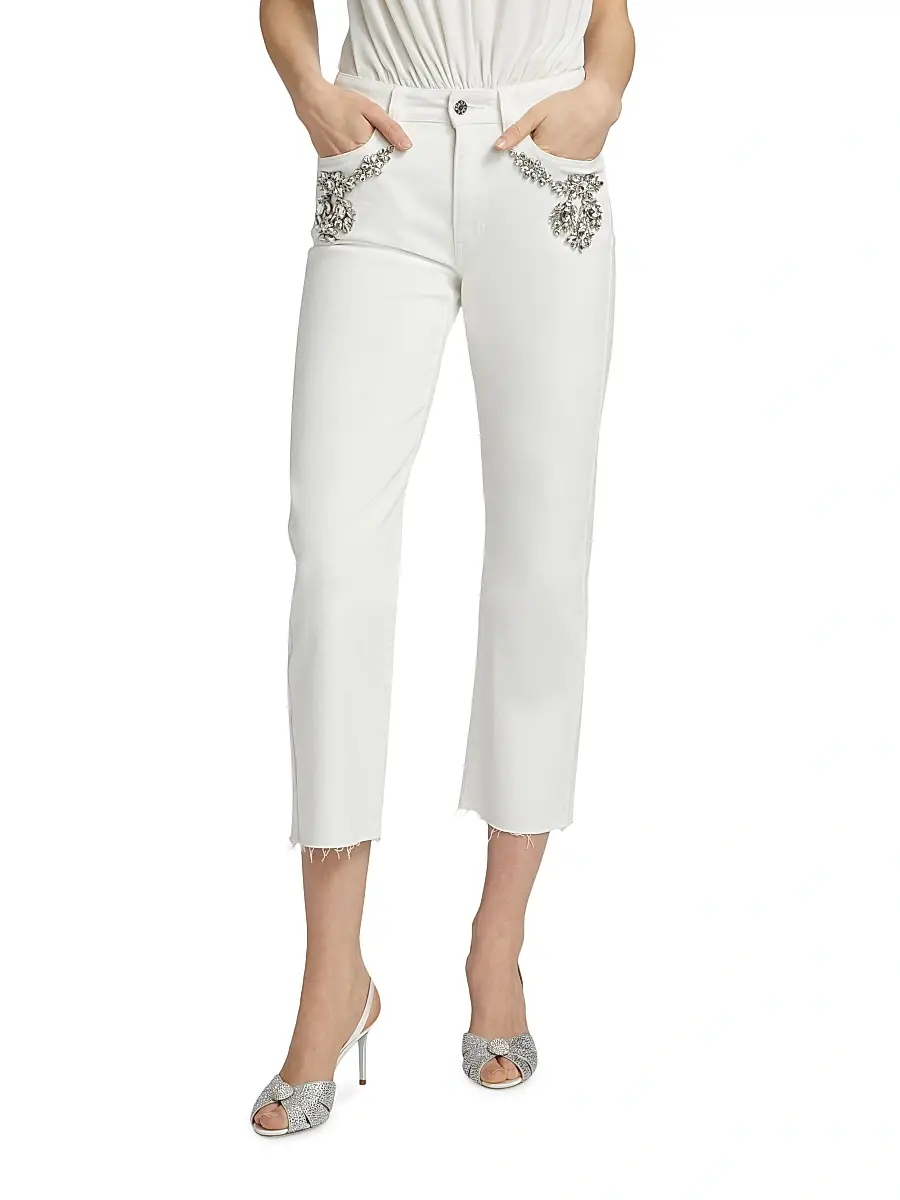 Generation Love Women's Carolyn Crystal-Embellished Crop Jeans | Thumbnail 3
