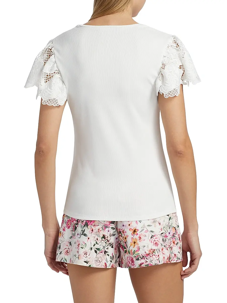 Generation Love Women's Kika Jersey Lace Sweetheart T-Shirt | Thumbnail 5 Generation Love Women's Kika Jersey Lace Sweetheart T-Shirt | Thumbnail 5
