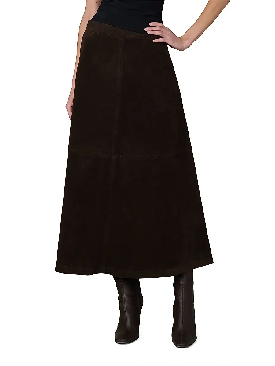 Joe's Jeans Women's The Tavi Vegan Suede Midi-Skirt | Thumbnail 3 Joe's Jeans Women's The Tavi Vegan Suede Midi-Skirt | Thumbnail 3
