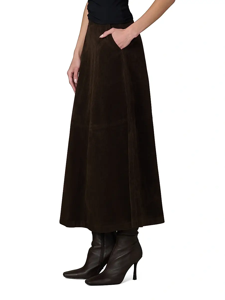Joe's Jeans Women's The Tavi Vegan Suede Midi-Skirt | Thumbnail 4 Joe's Jeans Women's The Tavi Vegan Suede Midi-Skirt | Thumbnail 4