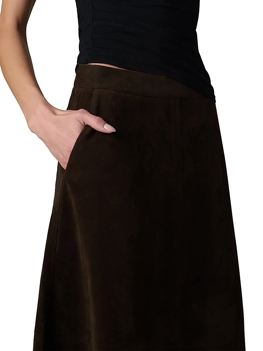 Joe's Jeans Women's The Tavi Vegan Suede Midi-Skirt | Thumbnail 6 Joe's Jeans Women's The Tavi Vegan Suede Midi-Skirt | Thumbnail 6