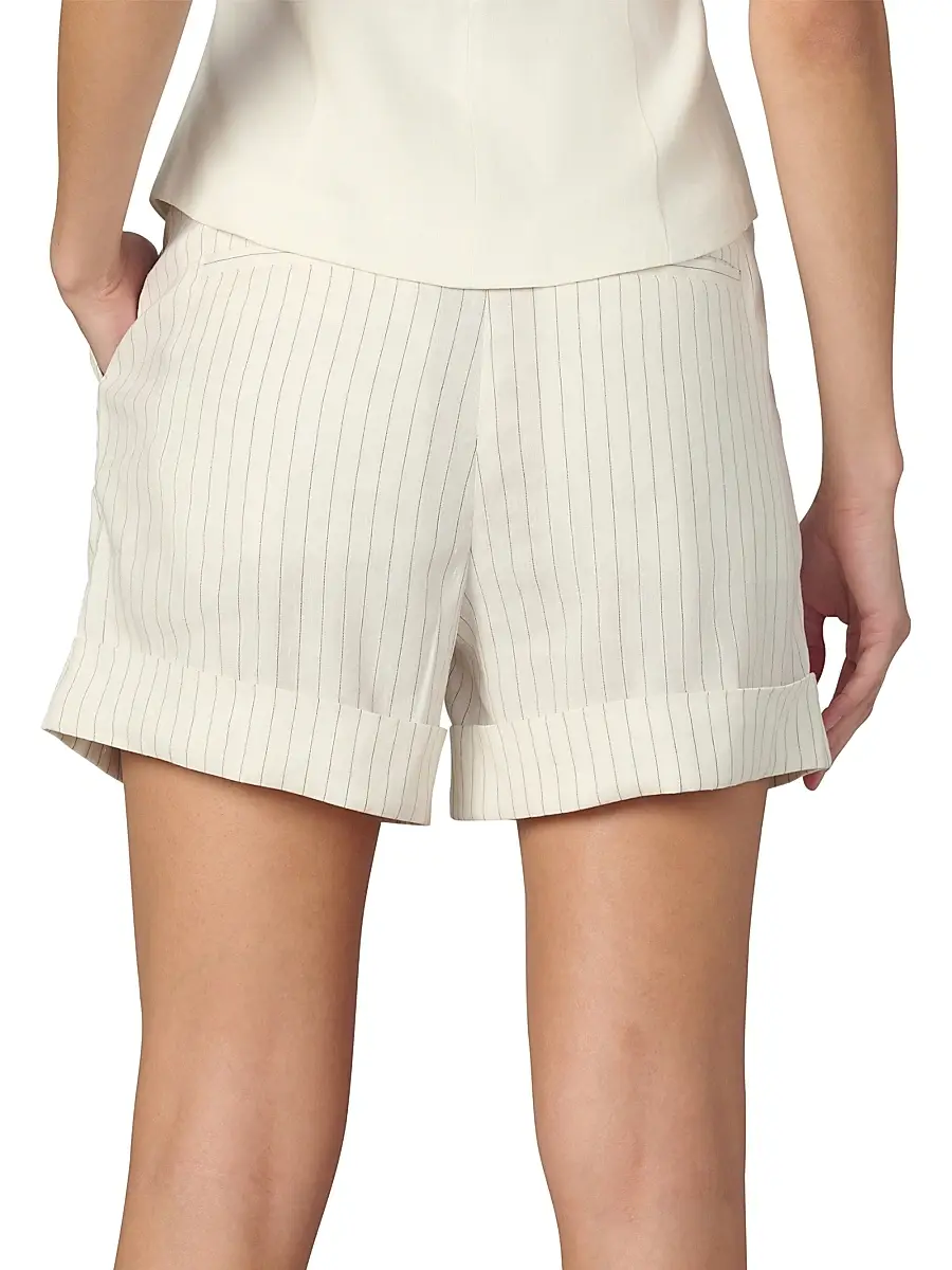 Joe's Jeans Women's The Brody Tailored Pinstripe Linen-Blend Shorts | Thumbnail 5