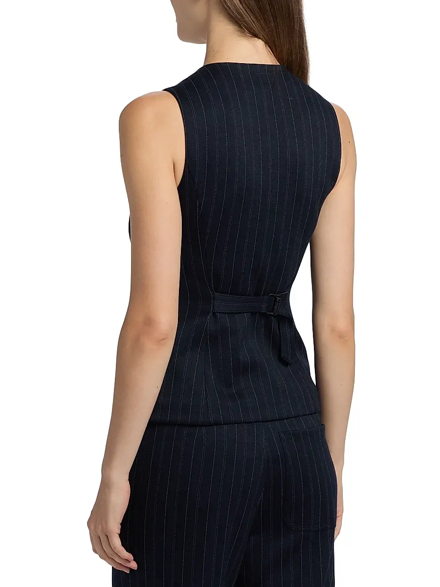 rag & bone Women's Irina Plaid Ponte Collarless Vest | Thumbnail 5 rag & bone Women's Irina Plaid Ponte Collarless Vest | Thumbnail 5