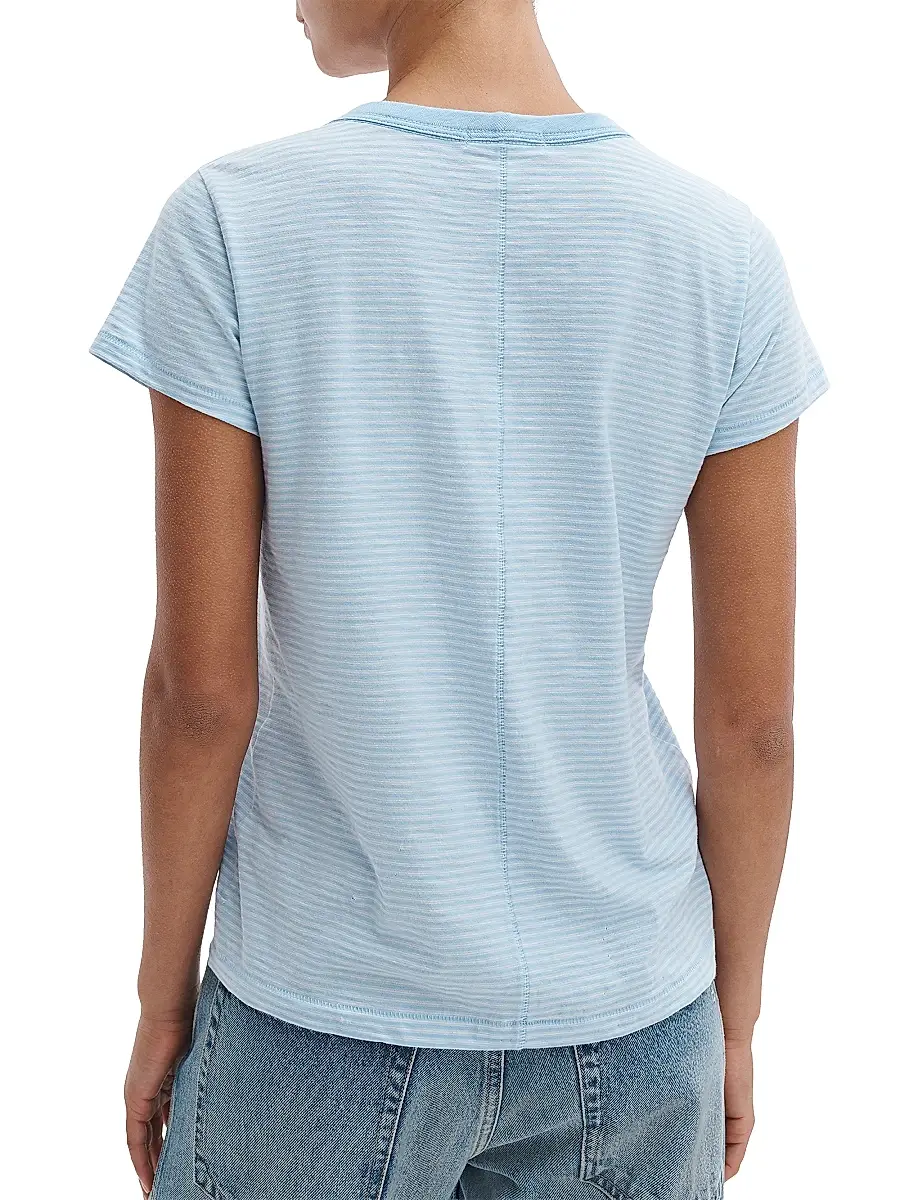 rag & bone Women's The Slub Striped Cotton T-Shirt | Thumbnail 4 rag & bone Women's The Slub Striped Cotton T-Shirt | Thumbnail 4