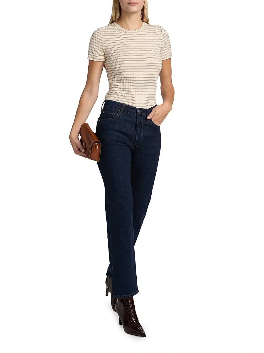 rag & bone Women's Luca Striped Baby T-Shirt | Thumbnail 2 rag & bone Women's Luca Striped Baby T-Shirt | Thumbnail 2