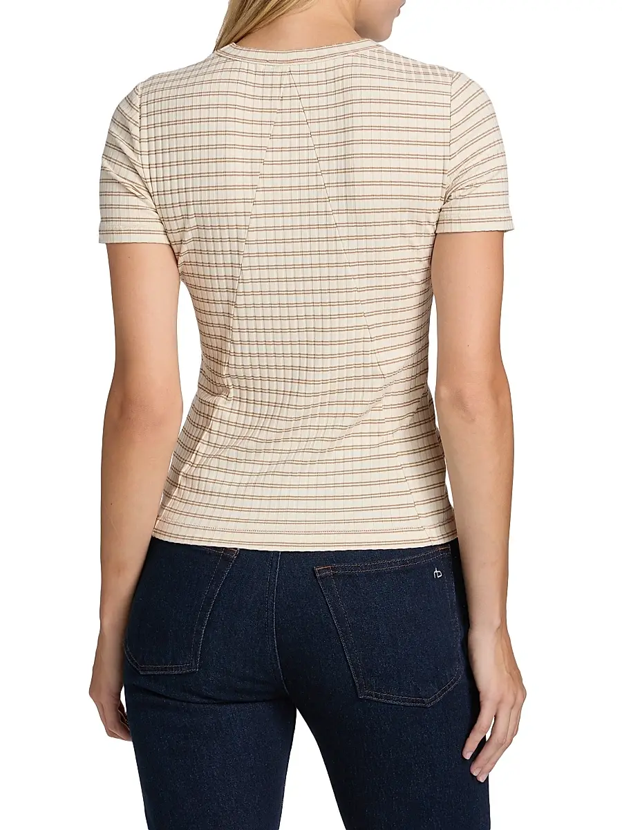 rag & bone Women's Luca Striped Baby T-Shirt | Thumbnail 5 rag & bone Women's Luca Striped Baby T-Shirt | Thumbnail 5