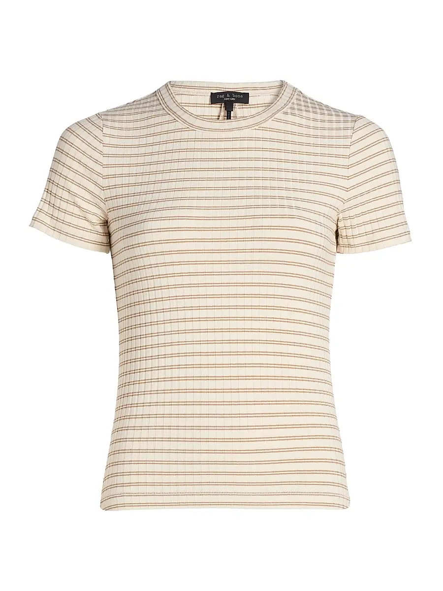 rag & bone Women's Luca Striped Baby T-Shirt