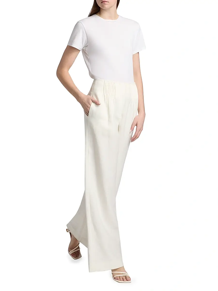 TWP Women's Mini-Pleat Linen Trousers | Thumbnail 2 TWP Women's Mini-Pleat Linen Trousers | Thumbnail 2