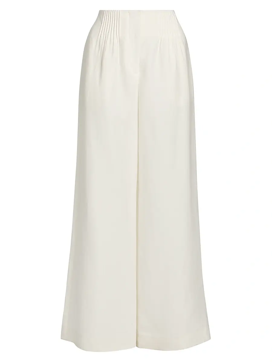 TWP Women's Mini-Pleat Linen Trousers