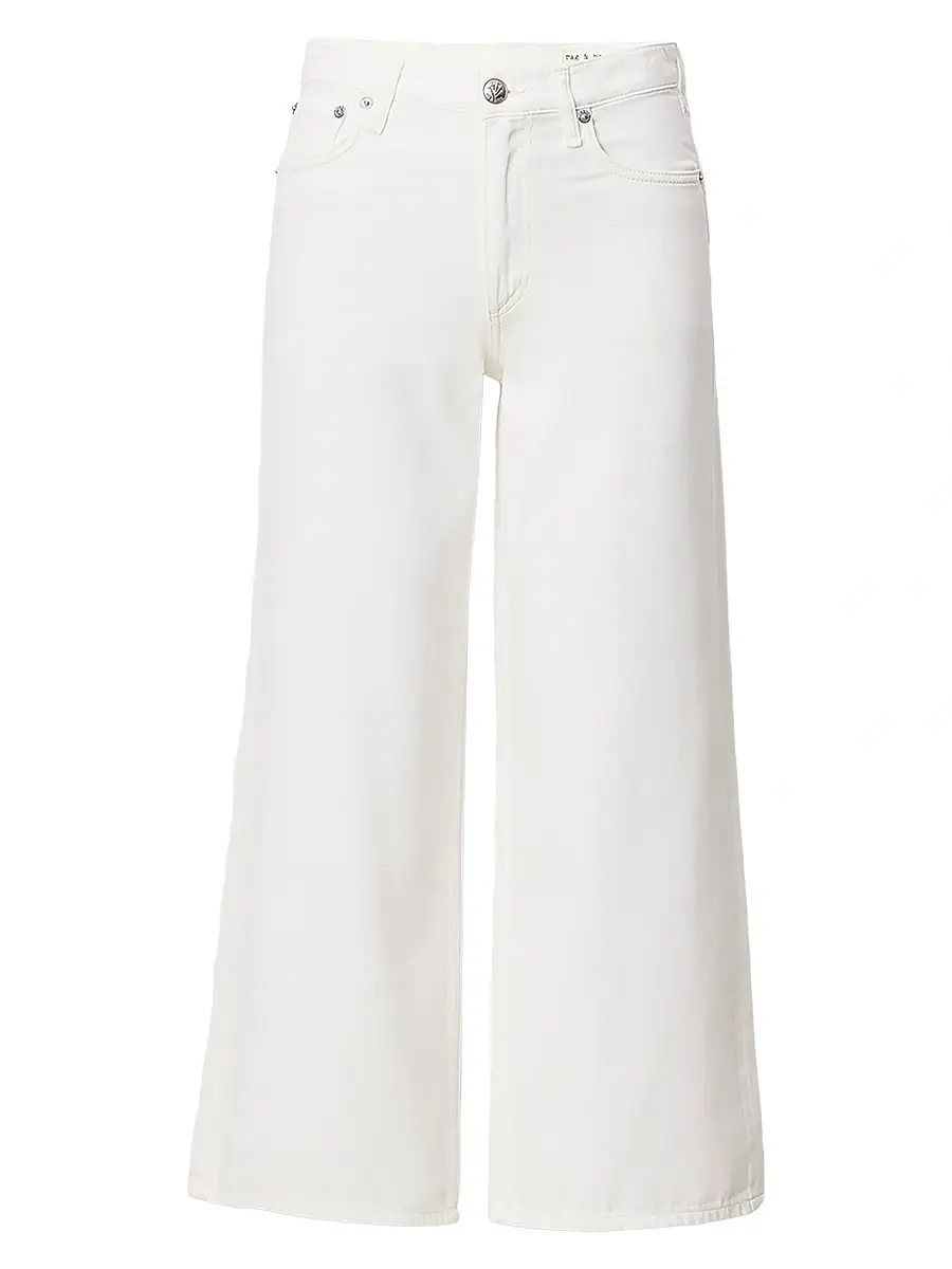 rag & bone Women's Andi Featherweight Wide-Leg Ankle Jeans