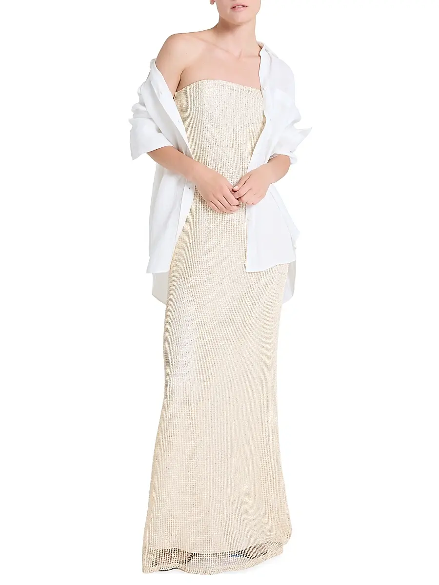 TWP Women's Carolyns Sequin Strapless Gown | Thumbnail 2 TWP Women's Carolyns Sequin Strapless Gown | Thumbnail 2