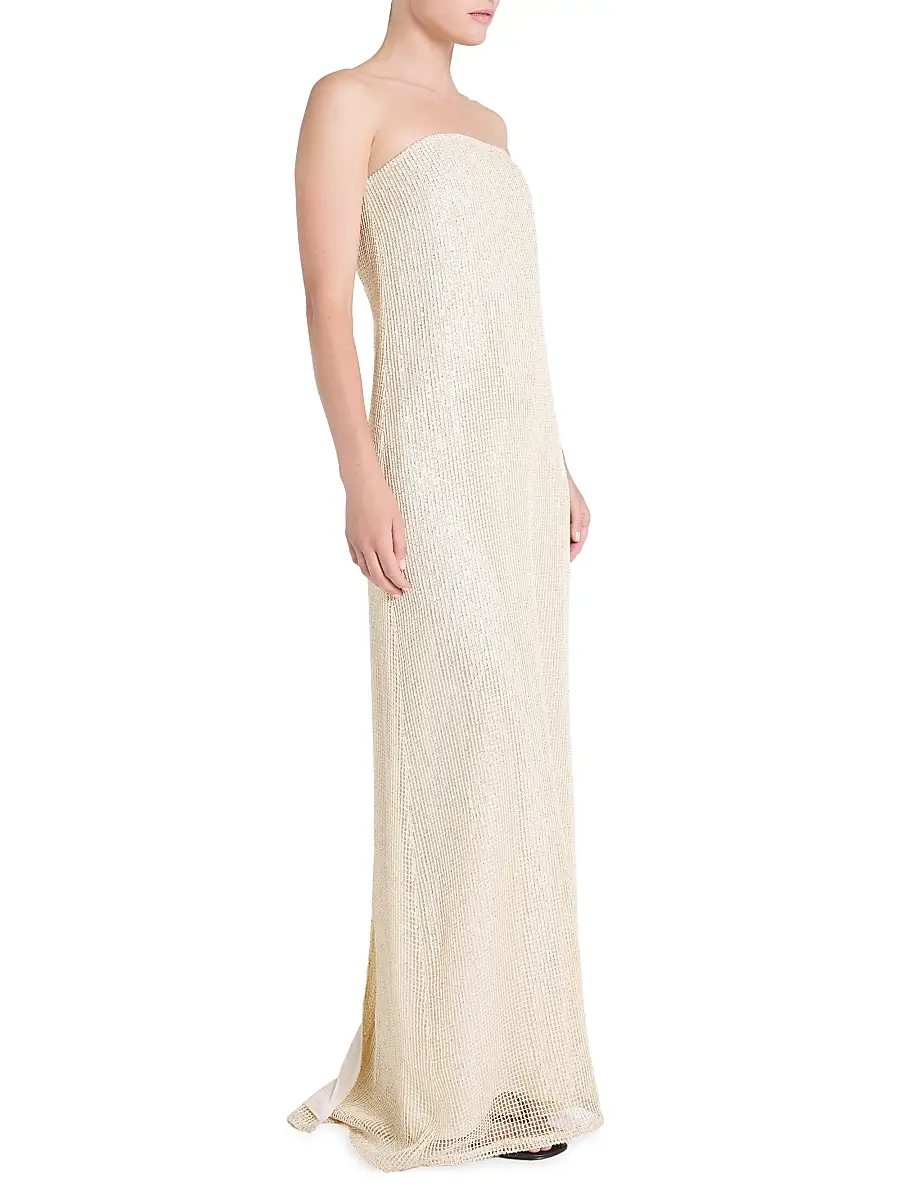 TWP Women's Carolyns Sequin Strapless Gown | Thumbnail 4 TWP Women's Carolyns Sequin Strapless Gown | Thumbnail 4