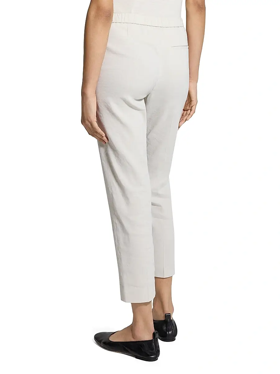 Theory Women's Treeca Linen Pull-On Crop Pants | Thumbnail 5 Theory Women's Treeca Linen Pull-On Crop Pants | Thumbnail 5