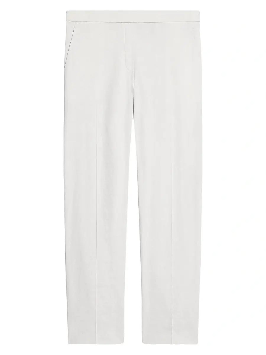 Theory Women's Treeca Linen Pull-On Crop Pants