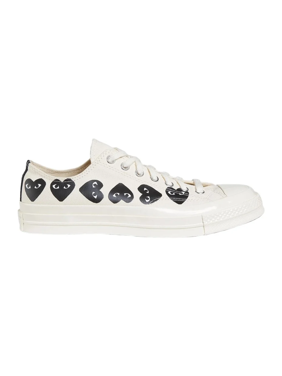 Comme des Garçons PLAY Unisex CdG PLAY x Converse Men's Chuck Taylor All Star Multi-Heart Low-Top Sneakers