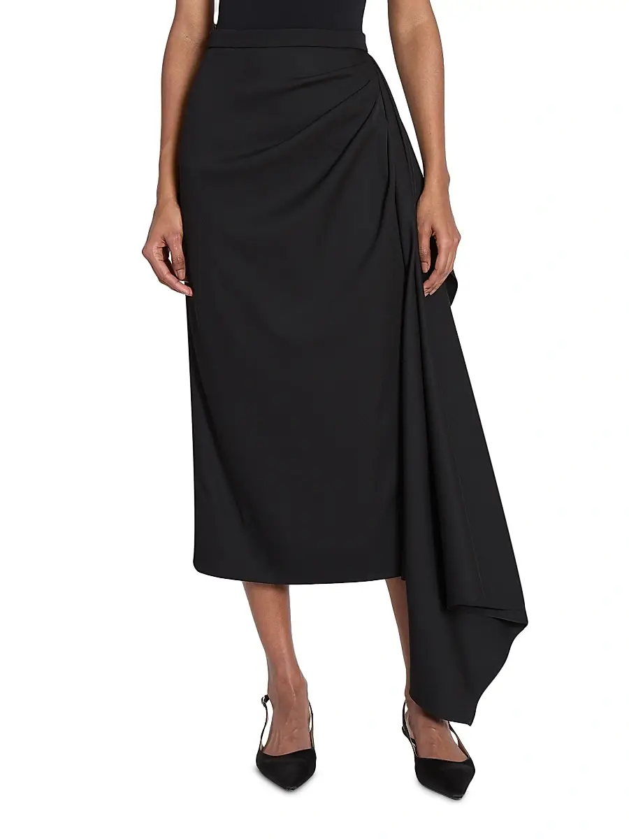 Erdem Women's Draped Midi Pencil Skirt | Thumbnail 3 Erdem Women's Draped Midi Pencil Skirt | Thumbnail 3