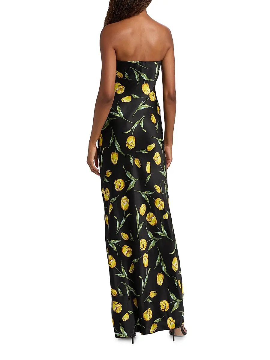 Rodarte Women's Tulip Silk Satin Strapless Gown | Thumbnail 5 Rodarte Women's Tulip Silk Satin Strapless Gown | Thumbnail 5