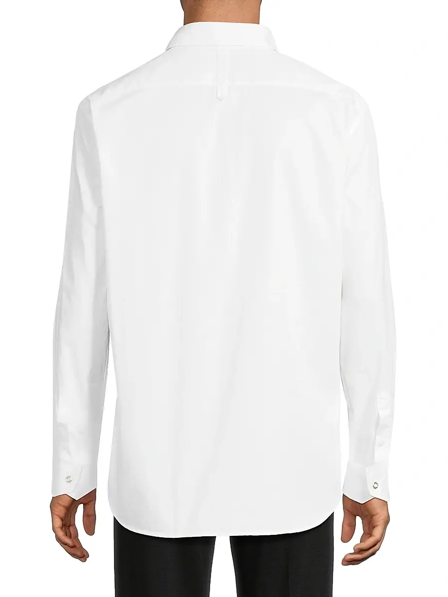 Stefano Ricci Men's Cotton Chambray Snap-Front Shirt | Thumbnail 5 Stefano Ricci Men's Cotton Chambray Snap-Front Shirt | Thumbnail 5
