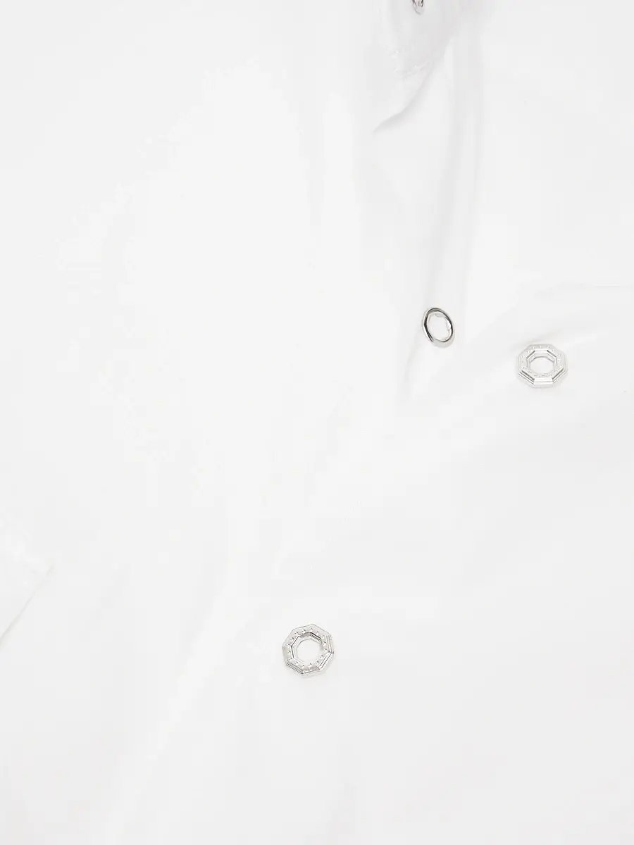 Stefano Ricci Men's Cotton Chambray Snap-Front Shirt | Thumbnail 6 Stefano Ricci Men's Cotton Chambray Snap-Front Shirt | Thumbnail 6