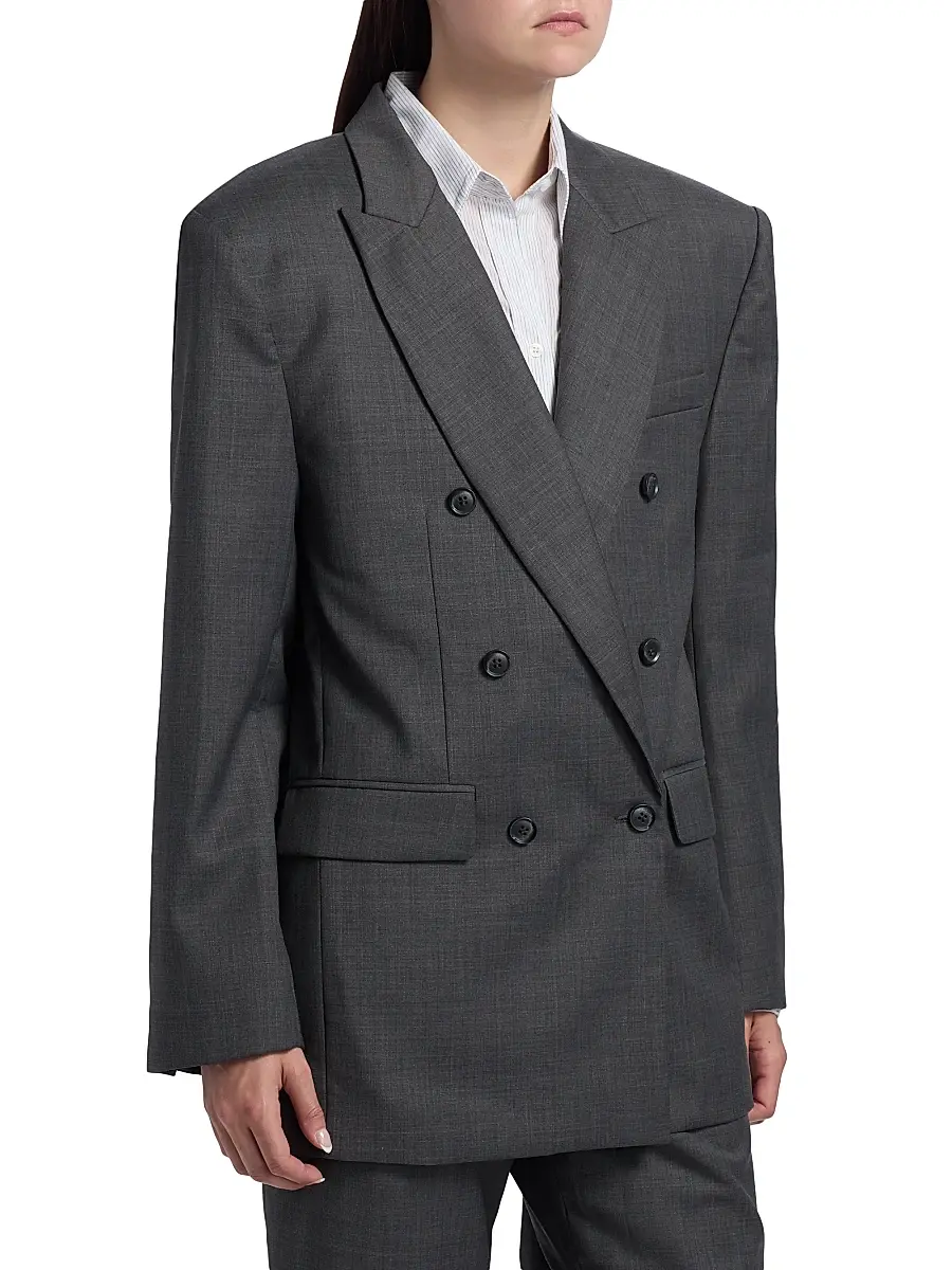 Ronny Kobo Women's 1988 Double-Breasted Wool-Blend Blazer | Thumbnail 4 Ronny Kobo Women's 1988 Double-Breasted Wool-Blend Blazer | Thumbnail 4