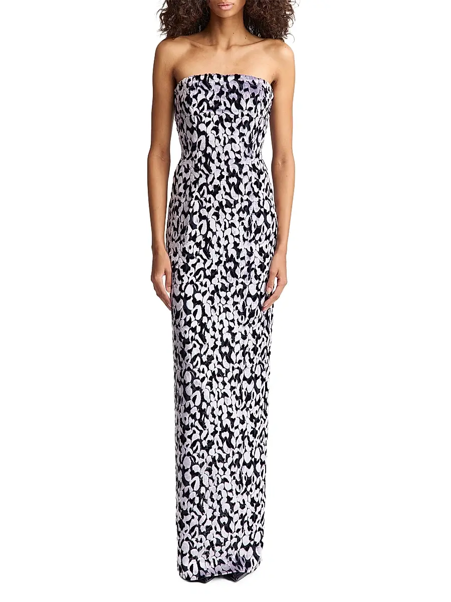 16Arlington Women's Minelli Embroidered Column Gown | Thumbnail 3 16Arlington Women's Minelli Embroidered Column Gown | Thumbnail 3