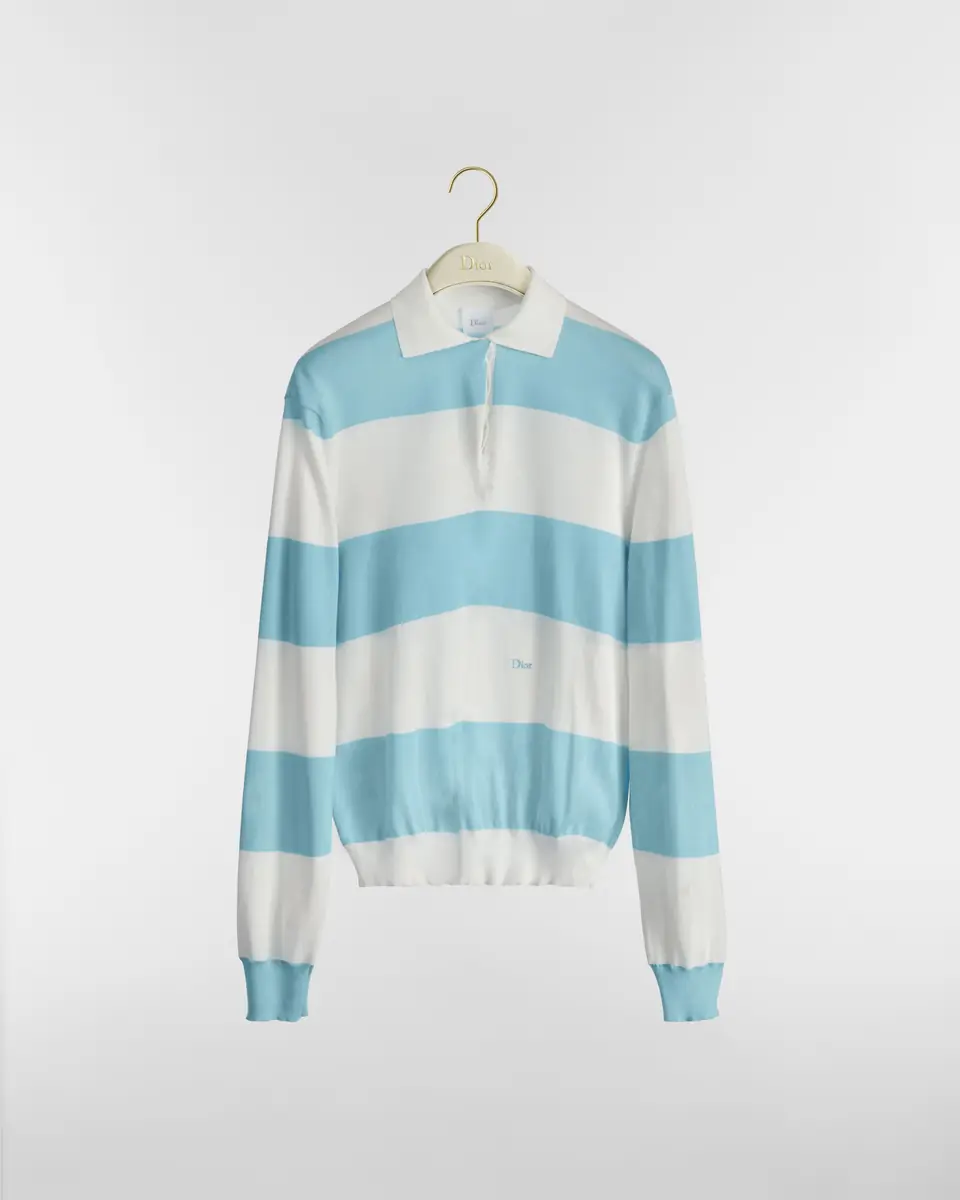 Dior Dioriviera Dior Marinière Long-Sleeved Polo Shirt | Thumbnail 3 Dior Dioriviera Dior Marinière Long-Sleeved Polo Shirt | Thumbnail 3