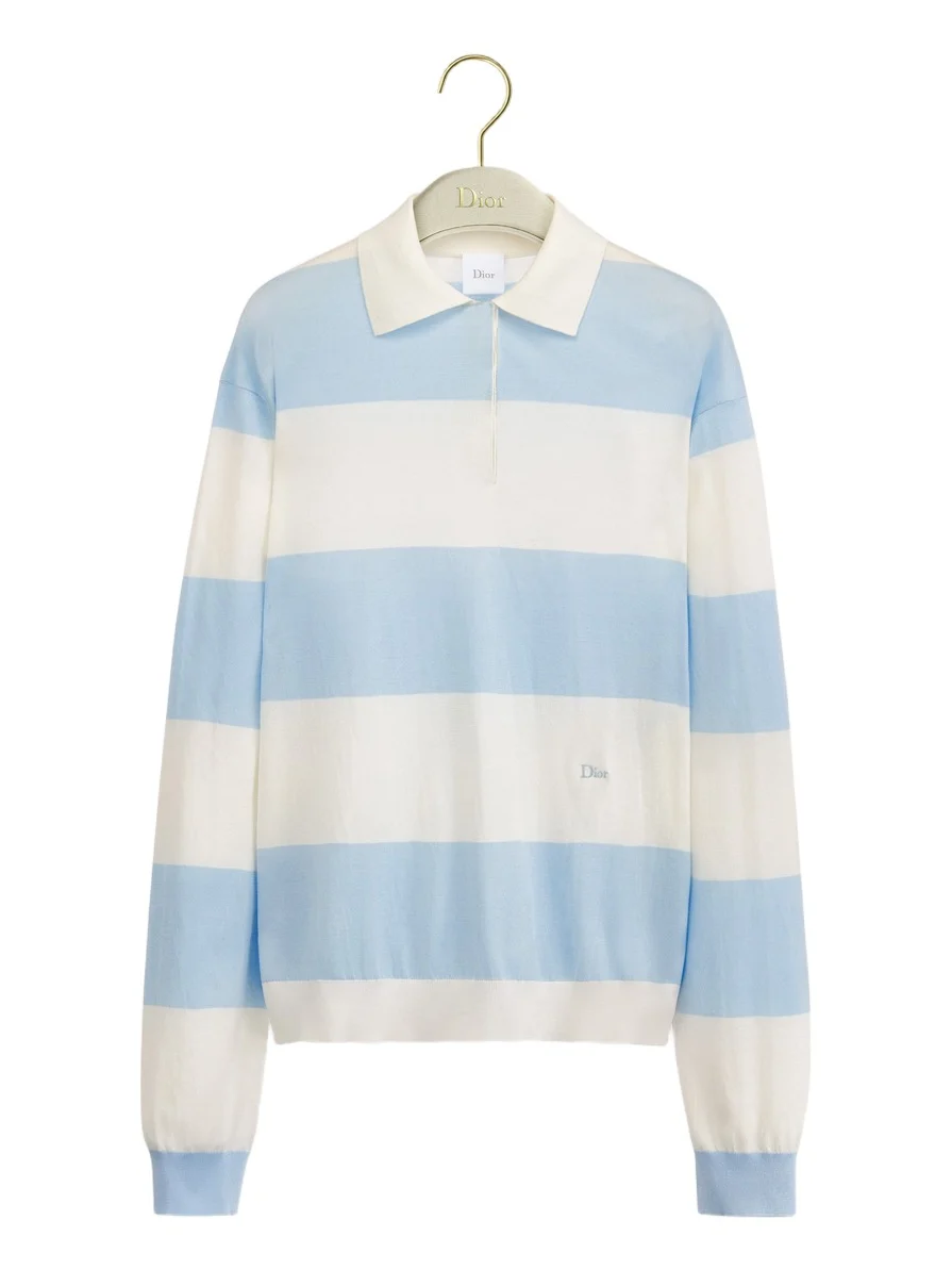 Dior Dioriviera Dior Marinière Long-Sleeved Polo Shirt