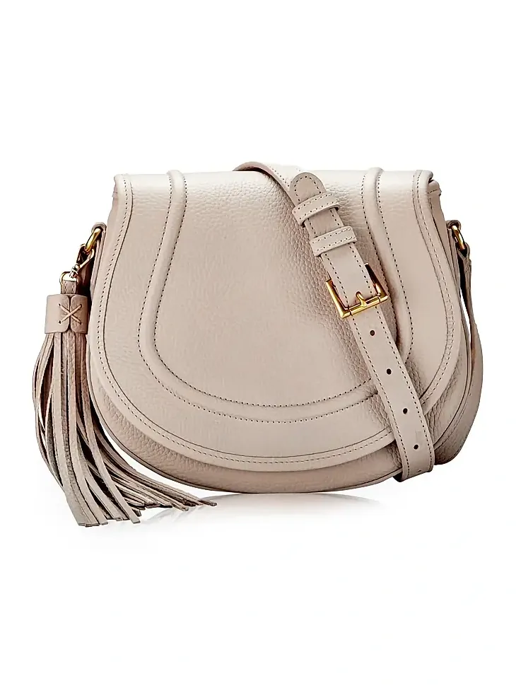 Women's Jenni Pebbled Leather Saddle Bag