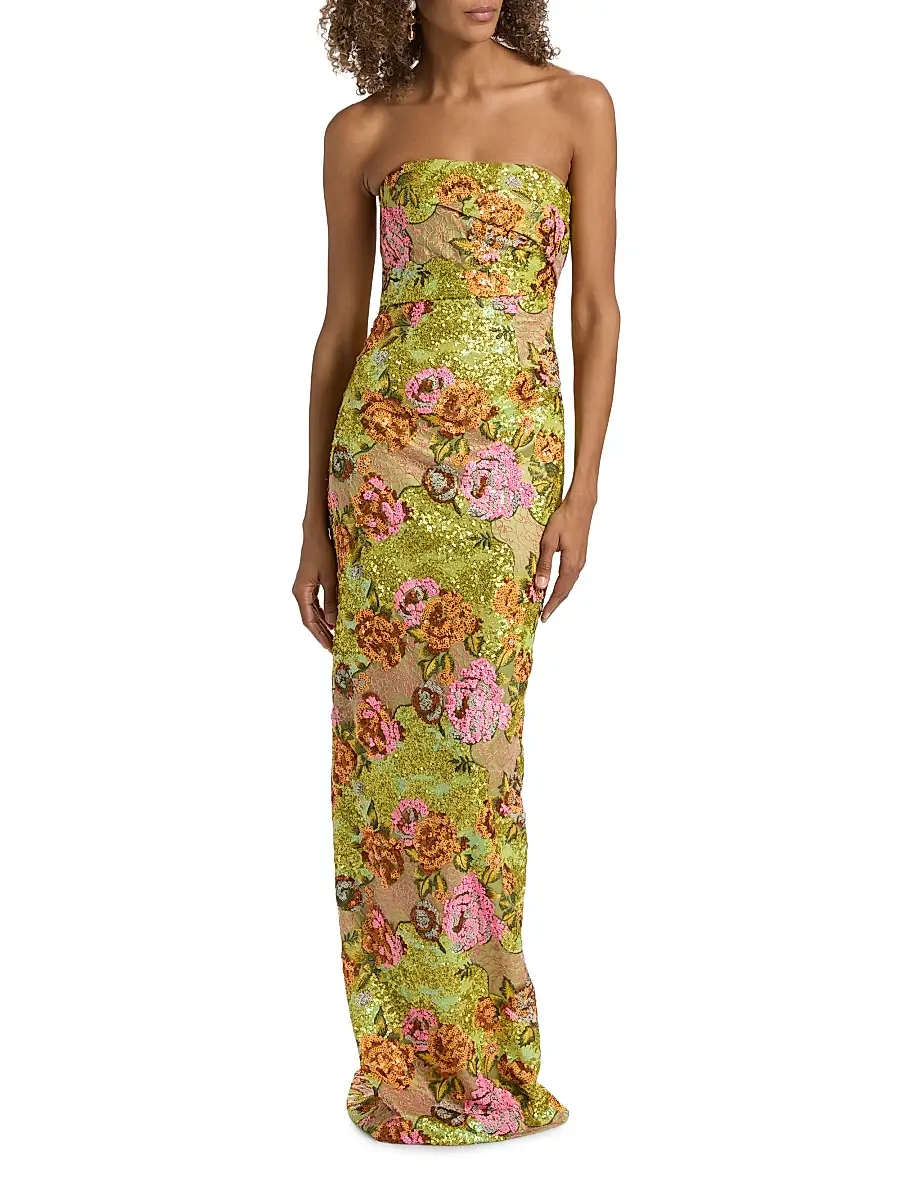 Rene Ruiz Collection Women's Sequin Strapless Column Gown | Thumbnail 3 Rene Ruiz Collection Women's Sequin Strapless Column Gown | Thumbnail 3