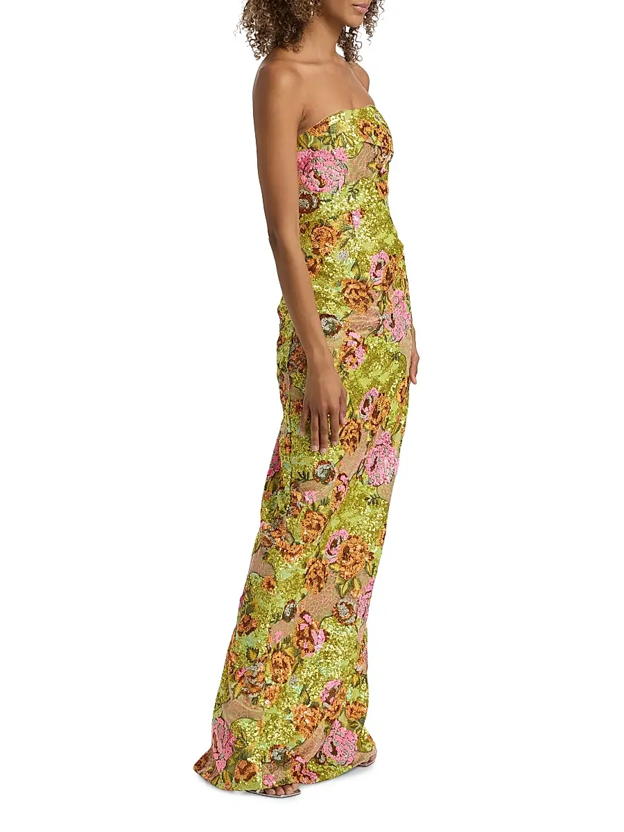 Rene Ruiz Collection Women's Sequin Strapless Column Gown | Thumbnail 4 Rene Ruiz Collection Women's Sequin Strapless Column Gown | Thumbnail 4