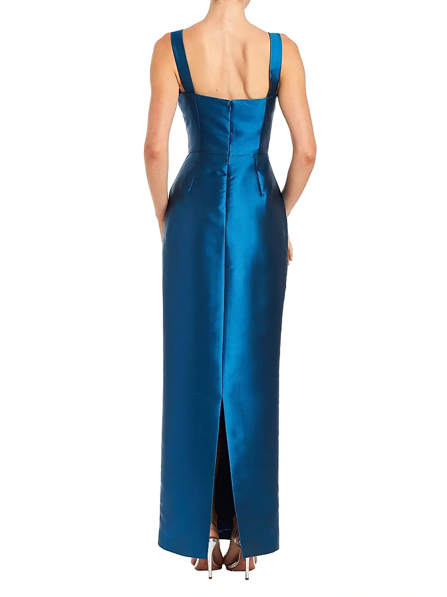 Mestiza New York Women's Eve Embellished Satin Caplet Column Gown | Thumbnail 6 Mestiza New York Women's Eve Embellished Satin Caplet Column Gown | Thumbnail 6