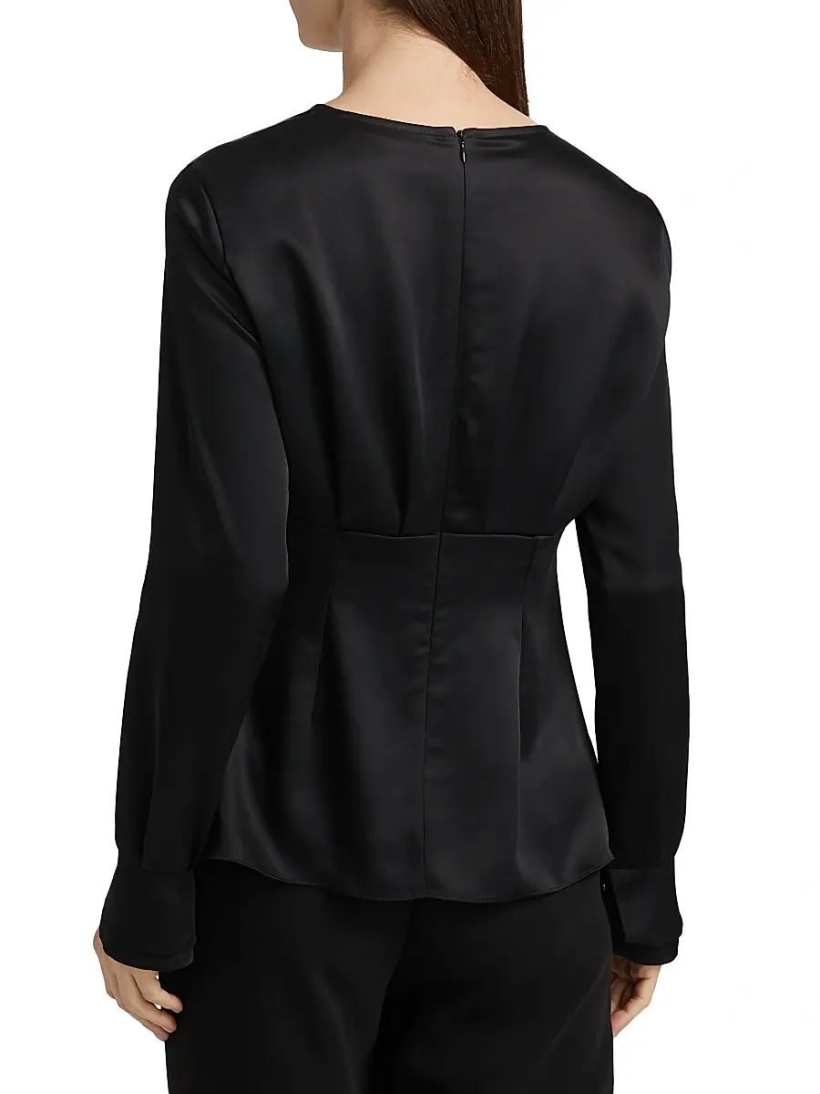 Toccin Women's Lauren Twist V-Neck Blouse | Thumbnail 5 Toccin Women's Lauren Twist V-Neck Blouse | Thumbnail 5