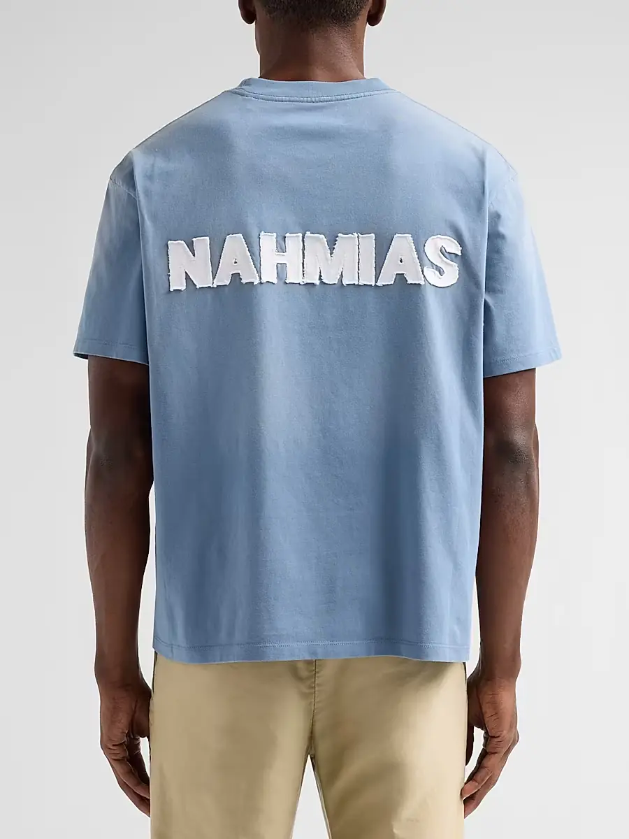 Nahmias Men's Daydreaming Logo-Appliqué Cotton Boxy T-Shirt | Thumbnail 3 Nahmias Men's Daydreaming Logo-Appliqué Cotton Boxy T-Shirt | Thumbnail 3