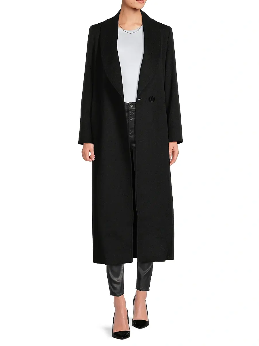 Sofia Cashmere Women's Cashmere Shawl-Collar Coat | Thumbnail 2 Sofia Cashmere Women's Cashmere Shawl-Collar Coat | Thumbnail 2