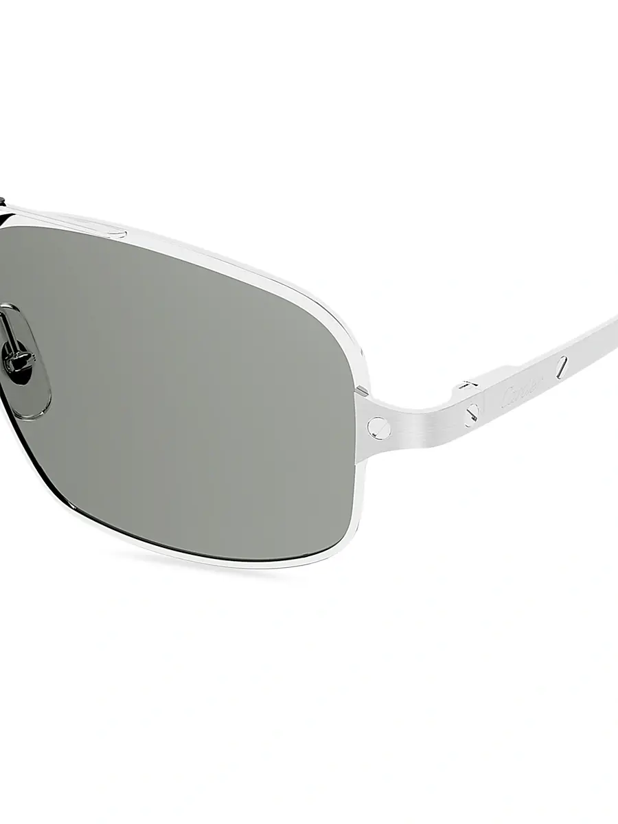 Cartier Men's Santos 60MM Rectangular Sunglasses | Thumbnail 2 Cartier Men's Santos 60MM Rectangular Sunglasses | Thumbnail 2