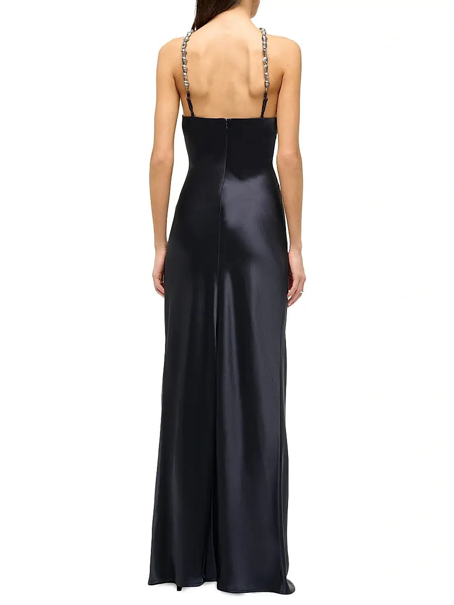 Staud Women's Cadence Satin Maxi Dress | Thumbnail 4 Staud Women's Cadence Satin Maxi Dress | Thumbnail 4