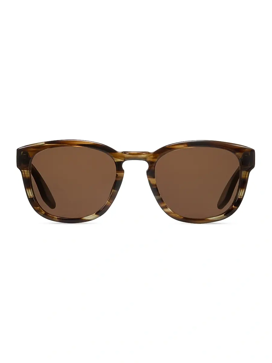 Barton Perreira Men's Nelson 53MM Rectangular Sunglasses - Sulcata Tortoise | Image 1 Barton Perreira Men's Nelson 53MM Rectangular Sunglasses - Sulcata Tortoise | Image 1