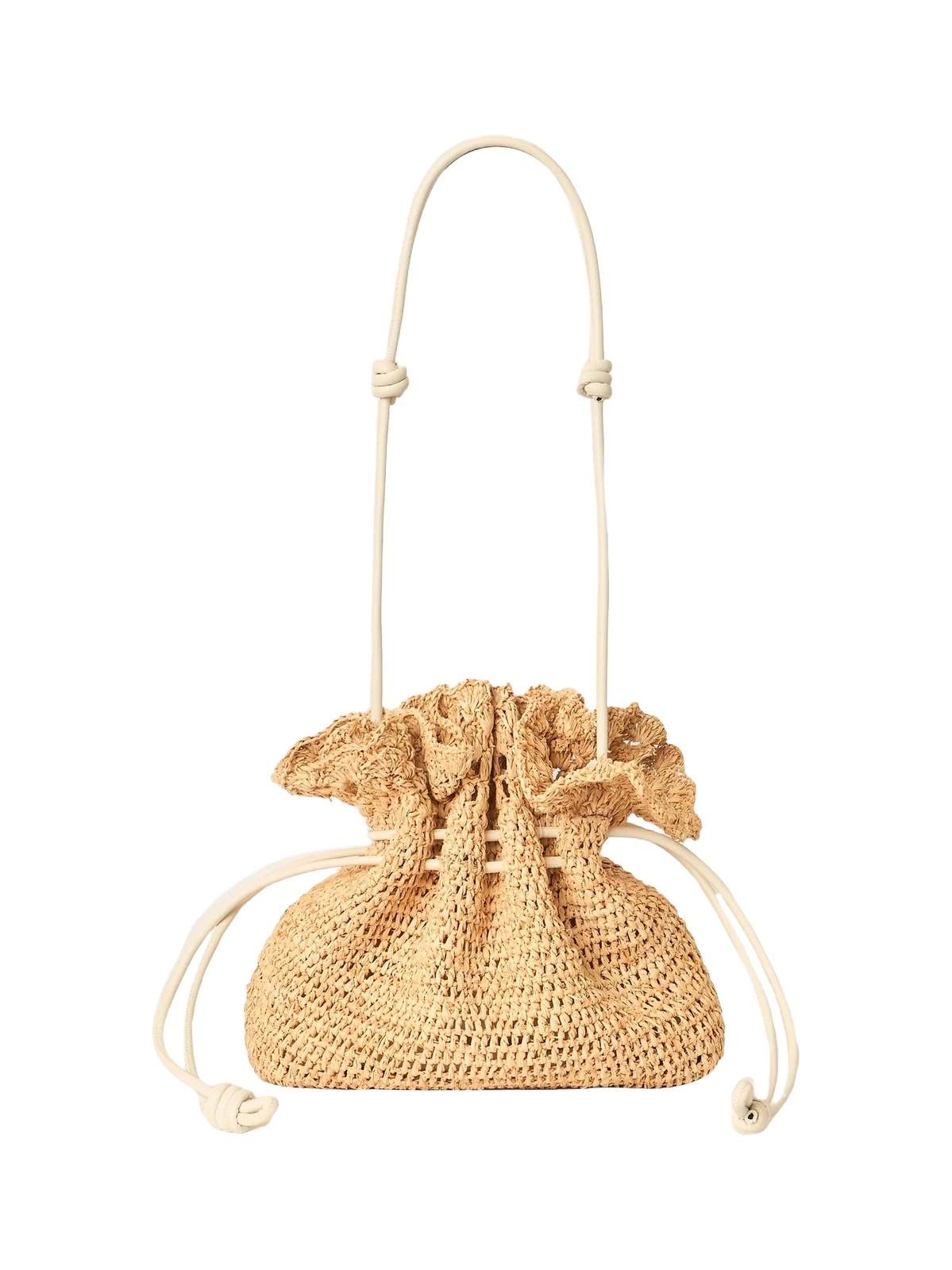 Women's Marcela Raffia Drawstring Bucket Bag Women's Marcela Raffia Drawstring Bucket Bag