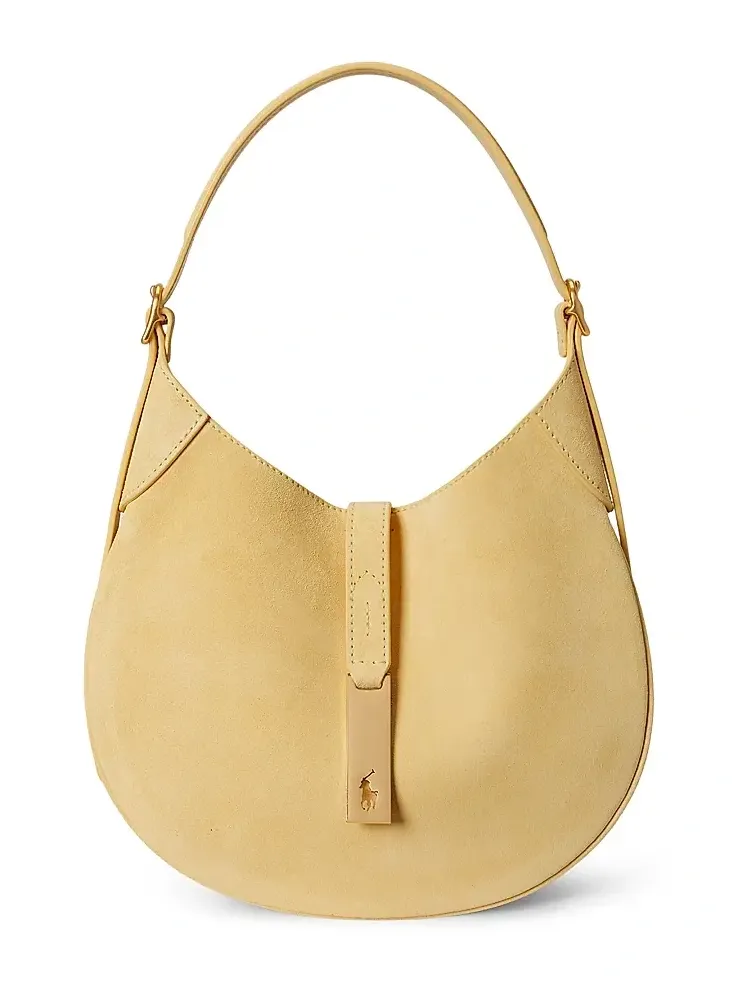 Women's Polo ID Small Suede Shoulder Bag Women's Polo ID Small Suede Shoulder Bag